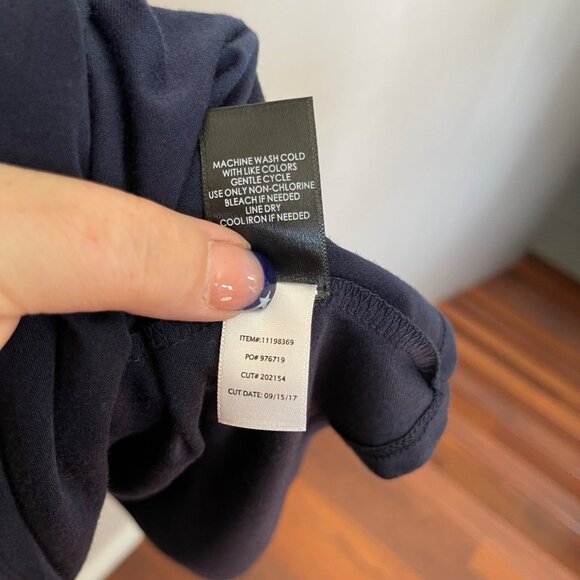 Torrid Trapeze Jersey Navy Dress Mirrored Keyhole CutOuts Short Sleeve Large/12 - Picture 7 of 7